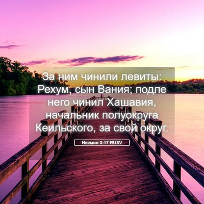 Picture 05 - Неемия 3:17 RUSV - За ним чинили левиты: - Bible Verse Picture