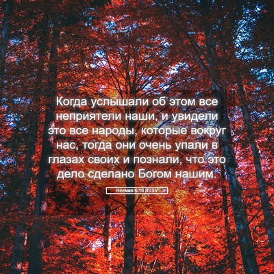 Picture 05 - Неемия 6:16 RUSV - Когда услышали об этом все - Bible Verse Picture
