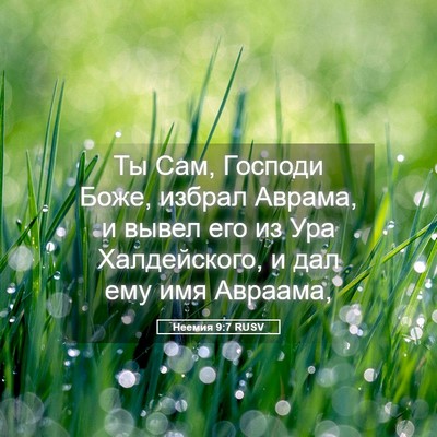 Picture 05 - Неемия 9:7 RUSV - Ты Сам, Господи Боже, - Bible Verse Picture