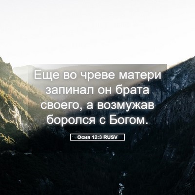 Picture 05 - Осия 12:3 RUSV - Еще во чреве матери - Bible Verse Picture