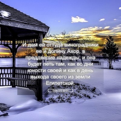 Picture 05 - Осия 2:15 RUSV - И дам ей оттуда - Bible Verse Picture