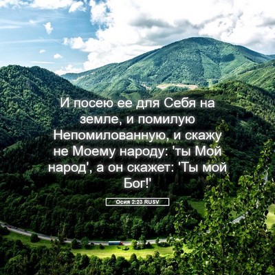 Picture 05 - Осия 2:23 RUSV - И посею ее для Себя на - Bible Verse Picture