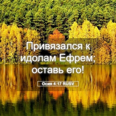 Picture 05 - Осия 4:17 RUSV - Привязался к идолам Ефрем; - Bible Verse Picture