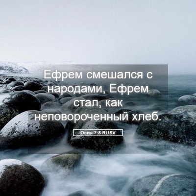 Picture 05 - Осия 7:8 RUSV - Ефрем смешался с народами, - Bible Verse Picture