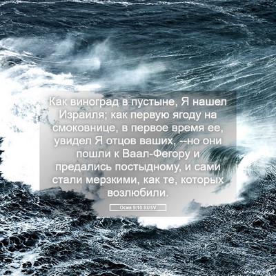 Picture 05 - Осия 9:10 RUSV - Как виноград в пустыне, Я - Bible Verse Picture