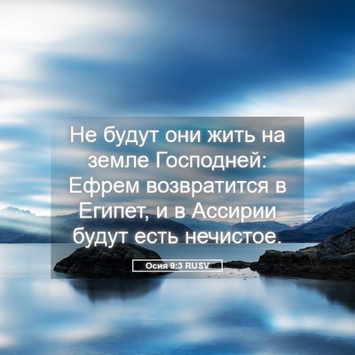 Picture 05 - Осия 9:3 RUSV - Не будут они жить на земле - Bible Verse Picture
