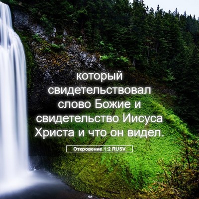 Picture 05 - Откровение 1:2 RUSV - который свидетельствовал - Bible Verse Picture