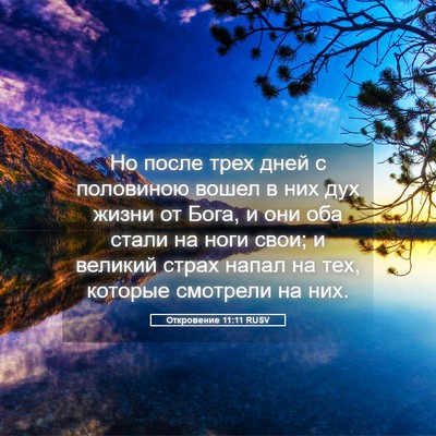 Picture 05 - Откровение 11:11 RUSV - Но после трех дней с - Bible Verse Picture