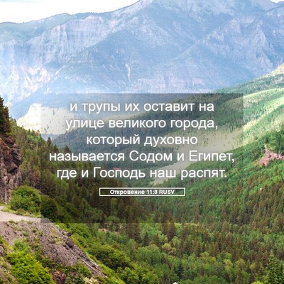 Picture 05 - Откровение 11:8 RUSV - и трупы их оставит на улице - Bible Verse Picture