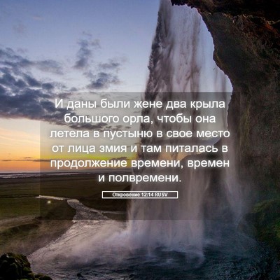 Picture 05 - Откровение 12:14 RUSV - И даны были жене два крыла - Bible Verse Picture