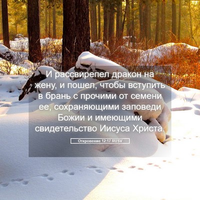 Picture 05 - Откровение 12:17 RUSV - И рассвирепел дракон на - Bible Verse Picture