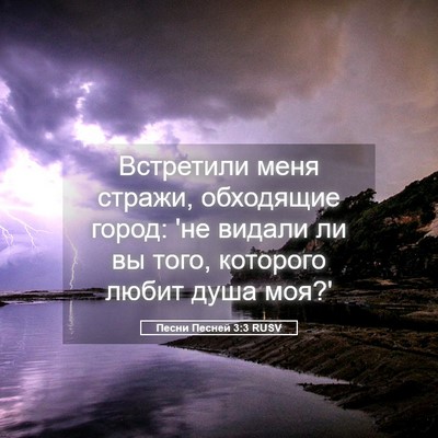 Picture 05 - Песни Песней 3:3 RUSV - Встретили меня стражи, - Bible Verse Picture