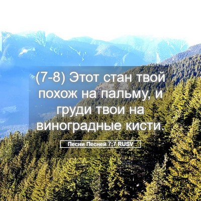 Picture 05 - Песни Песней 7:7 RUSV - (7-8) Этот стан твой похож на - Bible Verse Picture
