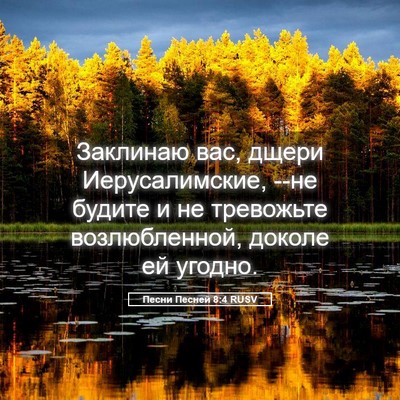 Picture 05 - Песни Песней 8:4 RUSV - Заклинаю вас, дщери - Bible Verse Picture