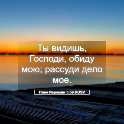 Picture 05 - Плач Иеремии 3:59 RUSV - Ты видишь, Господи, обиду - Bible Verse Picture