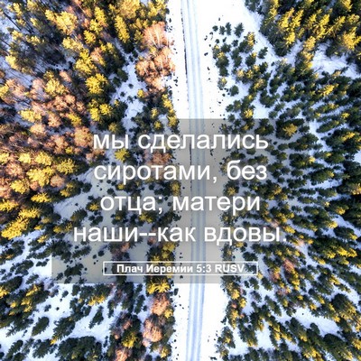 Picture 05 - Плач Иеремии 5:3 RUSV - мы сделались сиротами, без - Bible Verse Picture