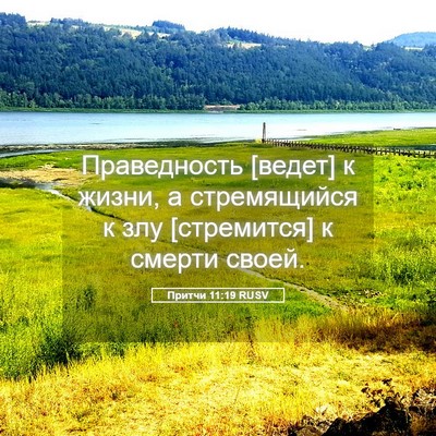 Picture 05 - Притчи 11:19 RUSV - Праведность [ведет] к - Bible Verse Picture