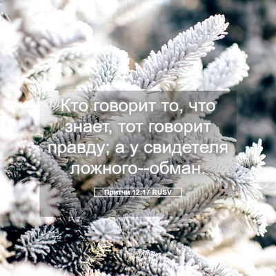 Picture 05 - Притчи 12:17 RUSV - Кто говорит то, что знает, - Bible Verse Picture