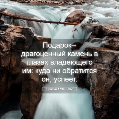 Picture 05 - Притчи 17:8 RUSV - Подарок--драгоценный - Bible Verse Picture