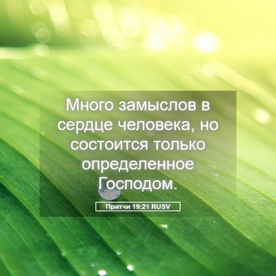 Picture 05 - Притчи 19:21 RUSV - Много замыслов в сердце - Bible Verse Picture