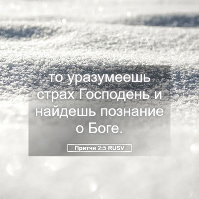 Picture 05 - Притчи 2:5 RUSV - то уразумеешь страх - Bible Verse Picture