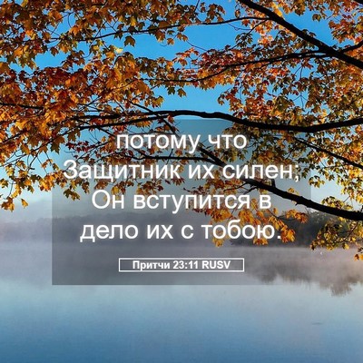 Picture 05 - Притчи 23:11 RUSV - потому что Защитник их - Bible Verse Picture