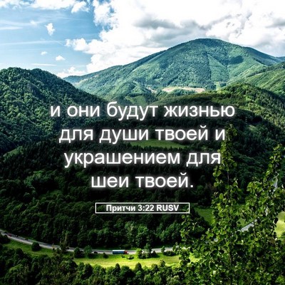 Picture 05 - Притчи 3:22 RUSV - и они будут жизнью для души - Bible Verse Picture