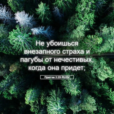 Picture 05 - Притчи 3:25 RUSV - Не убоишься внезапного - Bible Verse Picture
