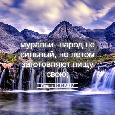 Picture 05 - Притчи 30:25 RUSV - муравьи--народ не сильный, - Bible Verse Picture