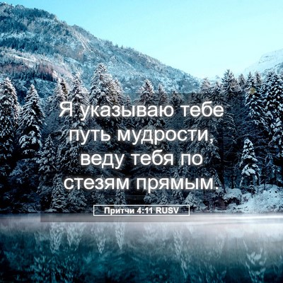 Picture 05 - Притчи 4:11 RUSV - Я указываю тебе путь - Bible Verse Picture
