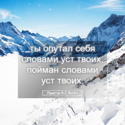Picture 05 - Притчи 6:2 RUSV - ты опутал себя словами уст - Bible Verse Picture