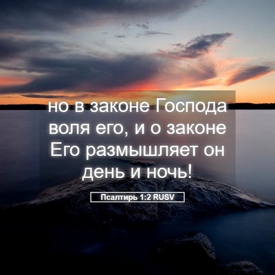 Picture 05 - Псалтирь 1:2 RUSV - но в законе Господа воля - Bible Verse Picture