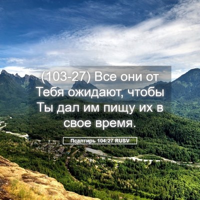 Picture 05 - Псалтирь 104:27 RUSV - (103-27) Все они от Тебя - Bible Verse Picture
