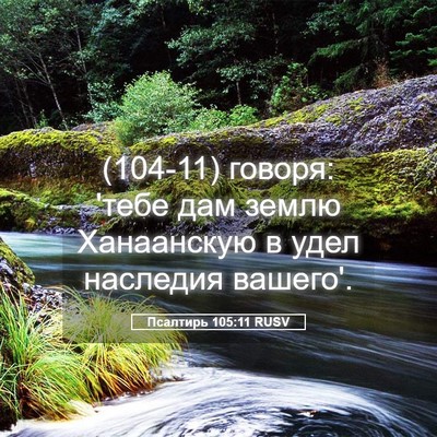 Picture 05 - Псалтирь 105:11 RUSV - (104-11) говоря: 'тебе дам - Bible Verse Picture