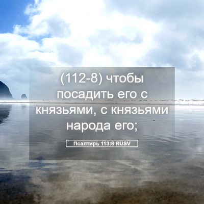 Picture 05 - Псалтирь 113:8 RUSV - (112-8) чтобы посадить его с - Bible Verse Picture