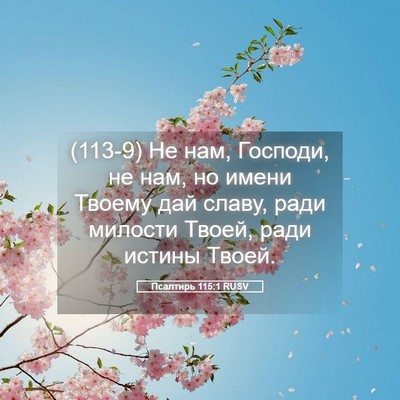 Picture 05 - Псалтирь 115:1 RUSV - (113-9) Не нам, Господи, не нам, - Bible Verse Picture
