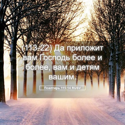Picture 05 - Псалтирь 115:14 RUSV - (113-22) Да приложит вам - Bible Verse Picture