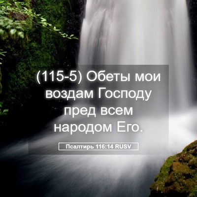 Picture 05 - Псалтирь 116:14 RUSV - (115-5) Обеты мои воздам - Bible Verse Picture