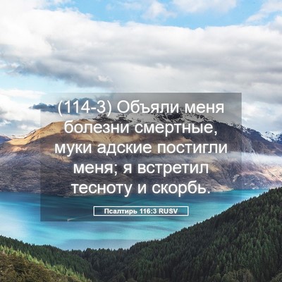 Picture 05 - Псалтирь 116:3 RUSV - (114-3) Объяли меня болезни - Bible Verse Picture