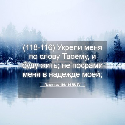 Picture 05 - Псалтирь 119:116 RUSV - (118-116) Укрепи меня по слову - Bible Verse Picture