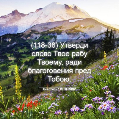 Picture 05 - Псалтирь 119:38 RUSV - (118-38) Утверди слово Твое - Bible Verse Picture