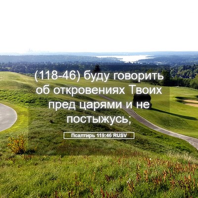 Picture 05 - Псалтирь 119:46 RUSV - (118-46) буду говорить об - Bible Verse Picture