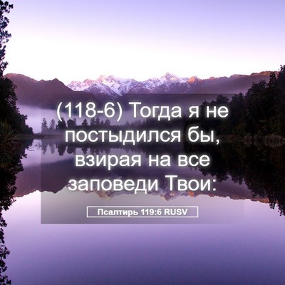 Picture 05 - Псалтирь 119:6 RUSV - (118-6) Тогда я не постыдился - Bible Verse Picture