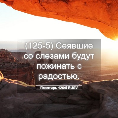 Picture 05 - Псалтирь 126:5 RUSV - (125-5) Сеявшие со слезами - Bible Verse Picture