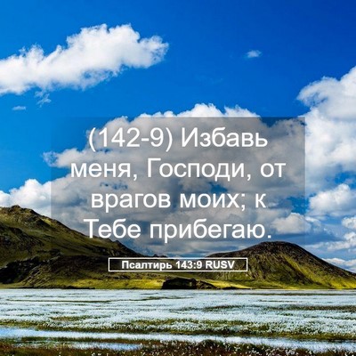 Picture 05 - Псалтирь 143:9 RUSV - (142-9) Избавь меня, Господи, - Bible Verse Picture