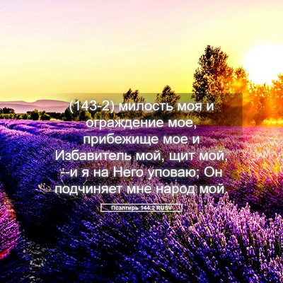 Picture 05 - Псалтирь 144:2 RUSV - (143-2) милость моя и - Bible Verse Picture