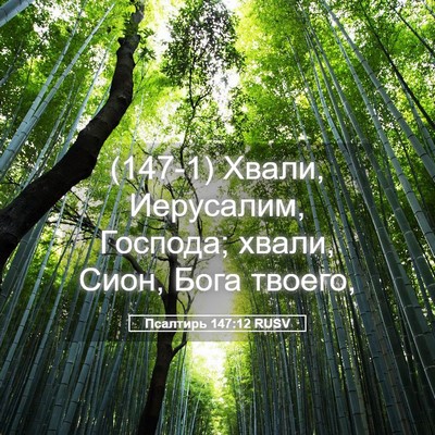 Picture 05 - Псалтирь 147:12 RUSV - (147-1) Хвали, Иерусалим, - Bible Verse Picture