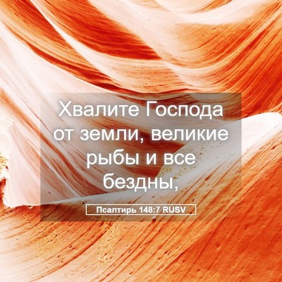 Picture 05 - Псалтирь 148:7 RUSV - Хвалите Господа от земли, - Bible Verse Picture