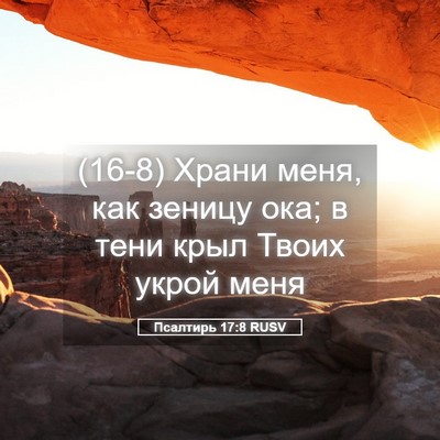 Picture 05 - Псалтирь 17:8 RUSV - (16-8) Храни меня, как зеницу - Bible Verse Picture