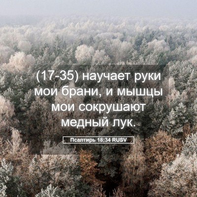 Picture 05 - Псалтирь 18:34 RUSV - (17-35) научает руки мои - Bible Verse Picture